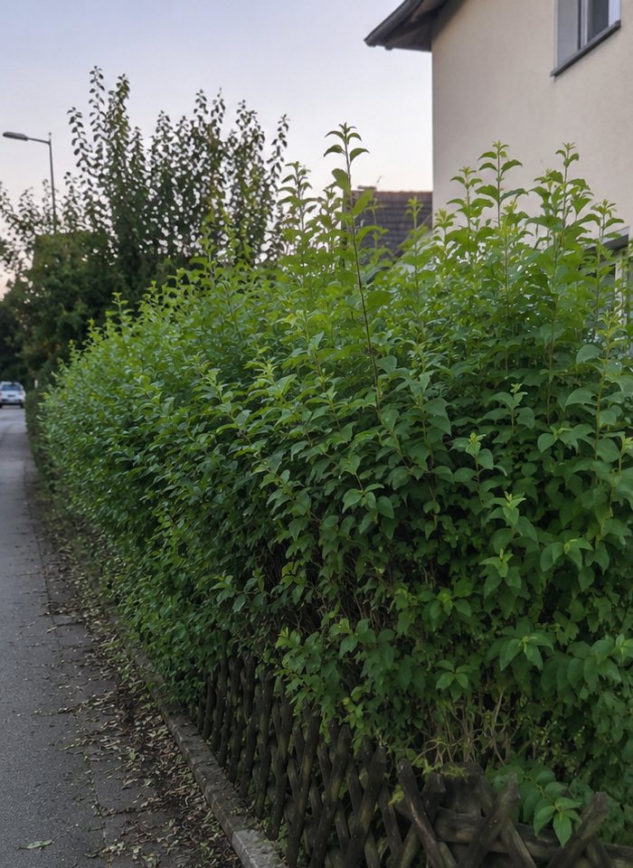 Hecke vorher dem Schnitt